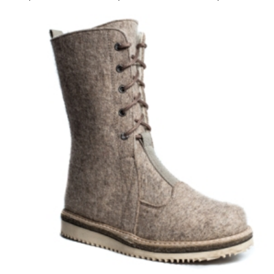 Необычные детские валенки на шнуровке